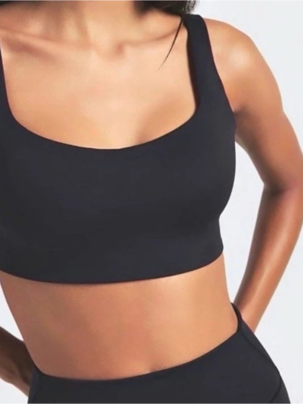 NWT Nike SKIMS Scoop Neck Longline Bra Black Size Small